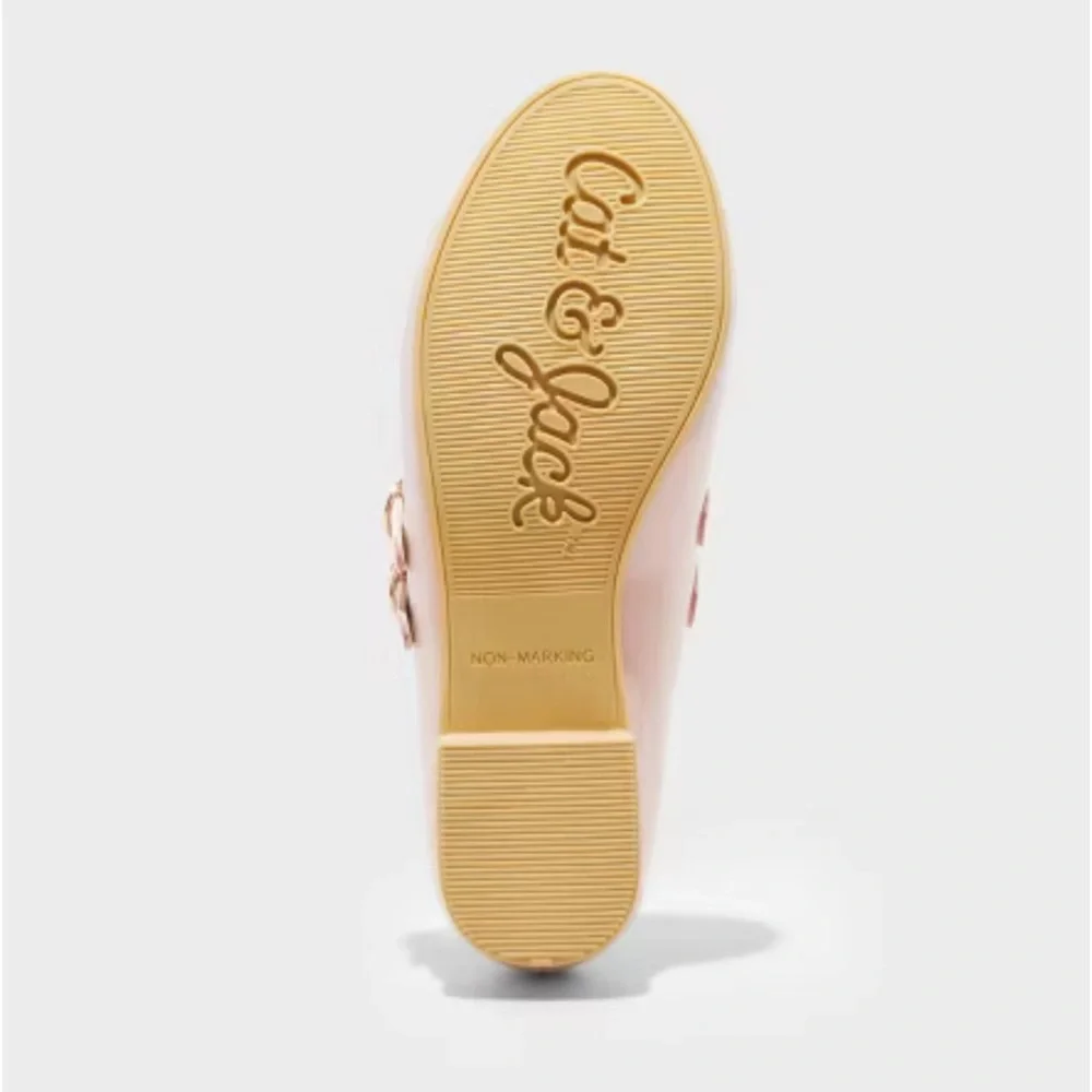 Kids' Pink Amelia Double Buckle Mary Jane Flats - Cat & Jack™